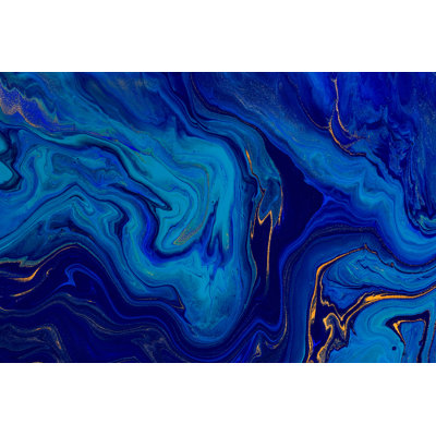 Liquid Marbling - Wrapped Canvas Print