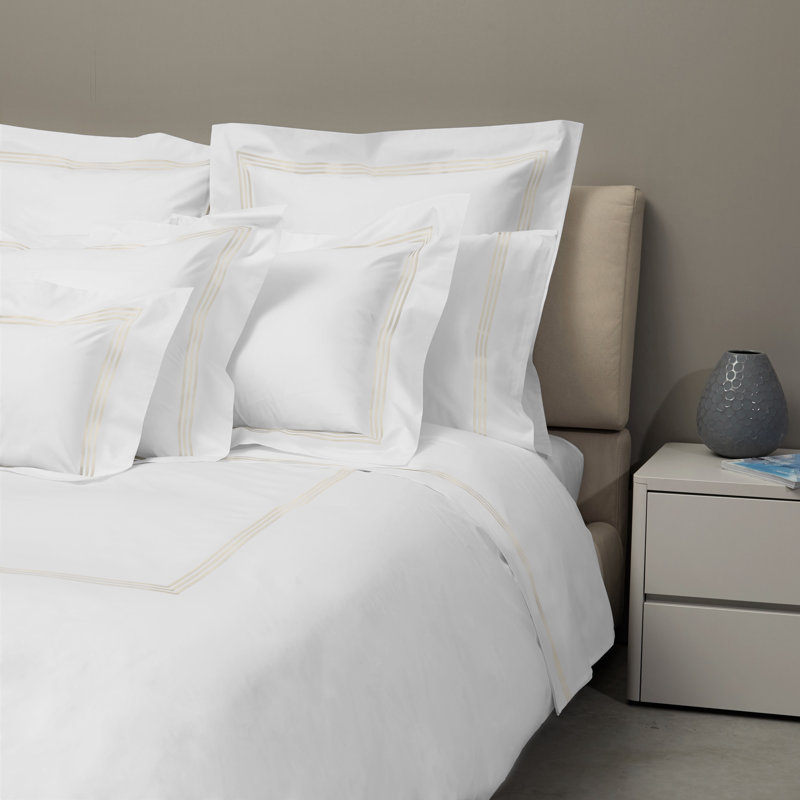 Platinum Duvet Cover, White/Ivory, Queen Duvet Cover
