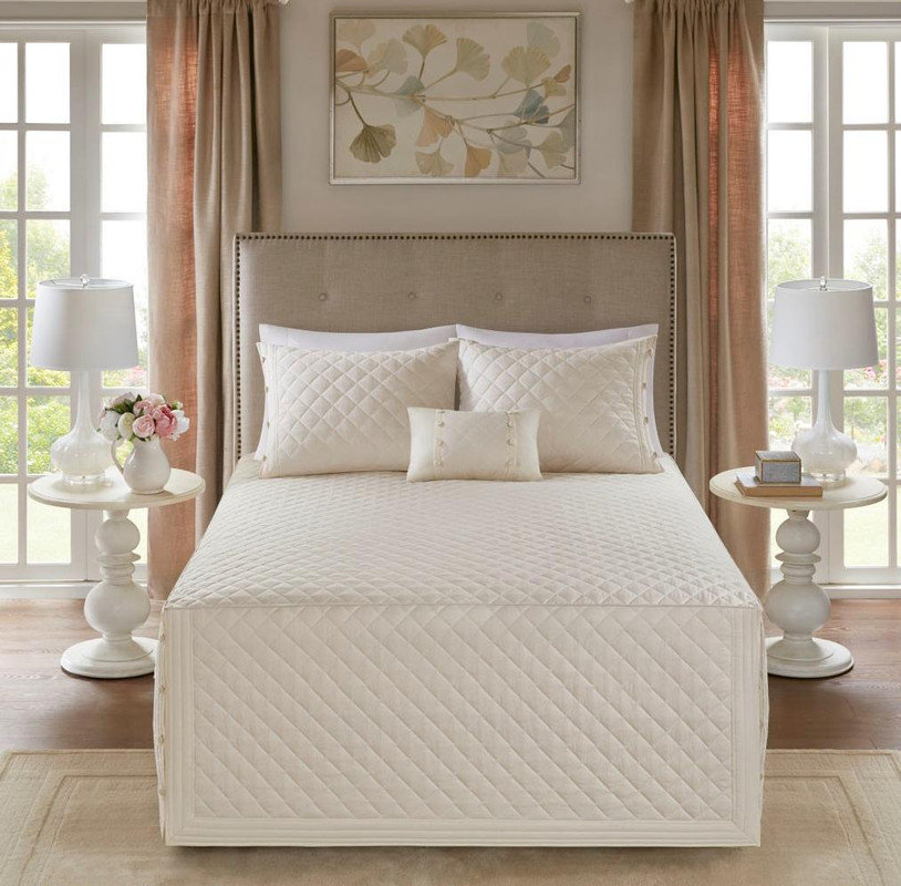 IRHOMA 4-Piece Khaki King Cotton Bedspread Set - Soft as Clouds ...
