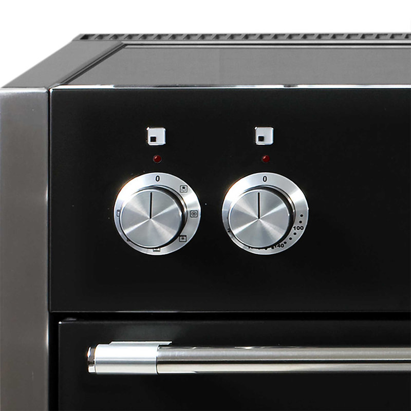 AGA Mercury 48"W. 6 Cu.Ft. Freestanding Induction Convection Range with Brushed Nickel Trim, Induction, Gloss Black