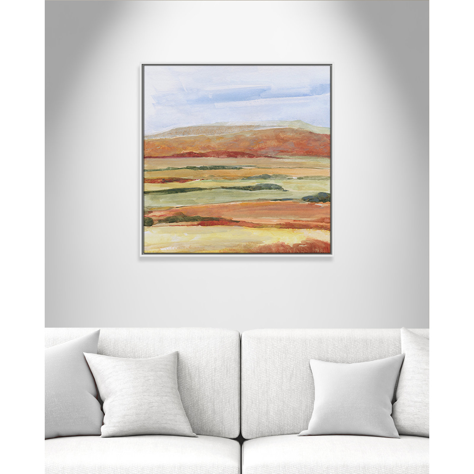 Damali "Sedona Magic" Print by Sally Swatland, 31.5" H x 31.5" W x 2" D, White