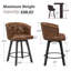 Ensemble de 3 tabourets pivotants avec siège rembourré et structure en métal-114649055