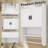 32.4"H Bathroom Wall Storage Cabinet Medicine Cabinet With Adjustable Shelf Towel Bars And Paper Holder-23669461