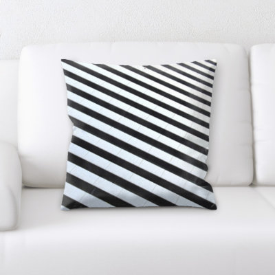 Striped Microsuede Throw Pillow
