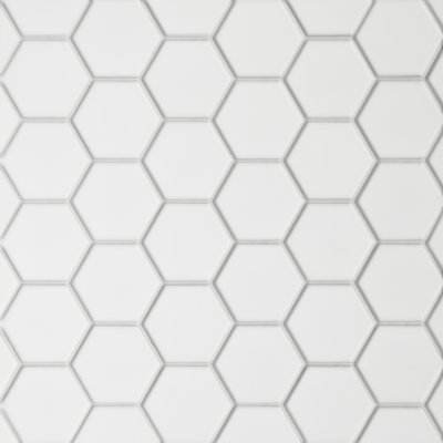 Carreau de mosaïque en porcelaine 2 po x 2 po Le Cafe Hex