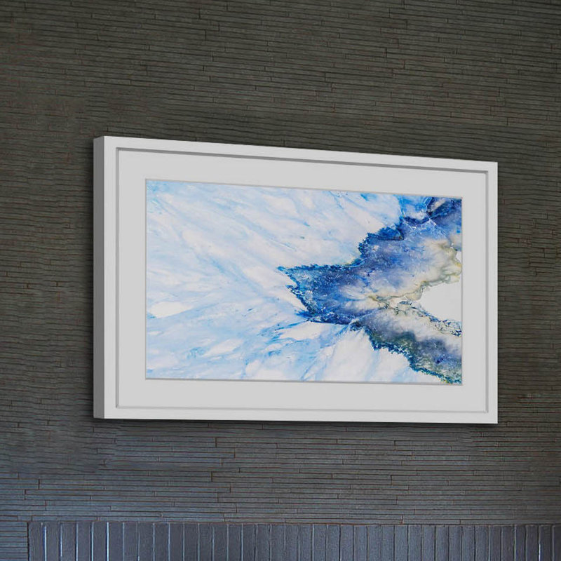 «Snow & Sea» par Marmont Hill - Reproduction d'art graphique sur papier encadré, H 30 po x l 45 po x 1,5 po