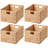 Rectangular Natural Water Hyacinth Hand Woven Rattan Wicker Storage Basket Set with Iron Wire Frame-1078727219