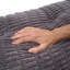 Cotton Grey Rectangular Backrest Back Cushion-1920324