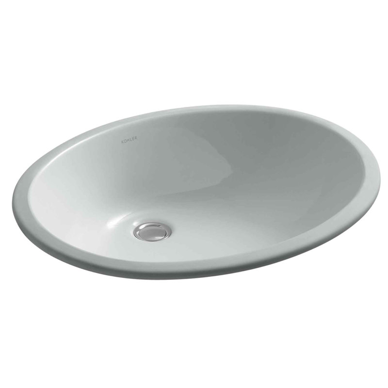 Lavabo encastrable Caxton®, 19 po x 15 po, Gris glacé, Non vitré