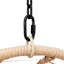 Balancelle d'extérieur pour l'intérieur en osier de couleur naturelle avec coussin beige