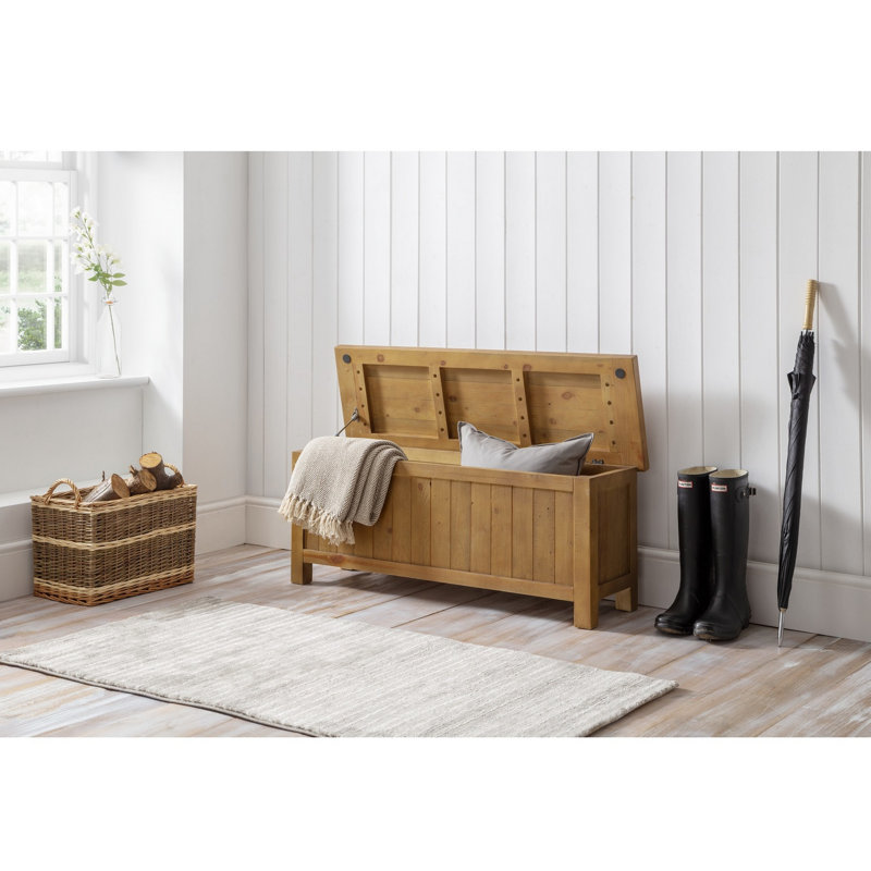 Chantal Solid Wood Bench, Natural