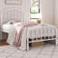 Metal Bed with Arched Headboard and Footboard-903604198-903604193