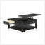 Table basse en bois durable avec plateau relevable et plusieurs options de rangement pour le salon