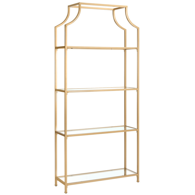 Castaic Etagere Bookcase, Gold