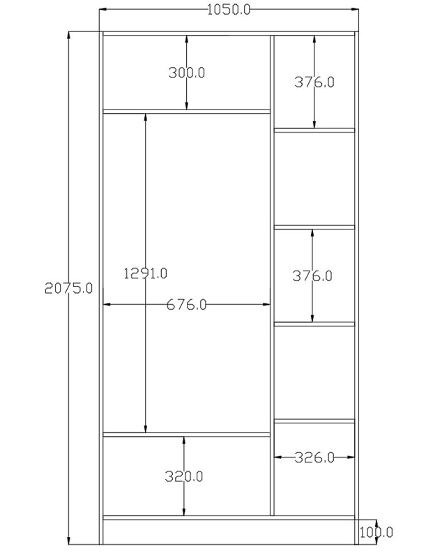 Kaylah 3 Door Manufactured Wood Wardrobe