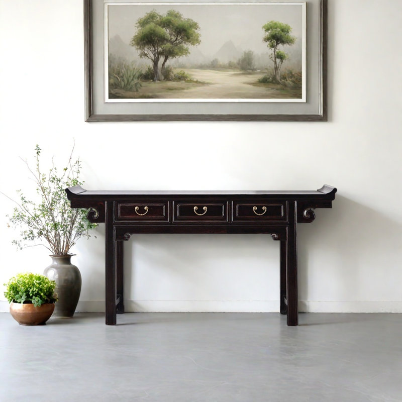 Console Retro Classical Art, H 36,61 po x l 59,06 po x P 14,17 po