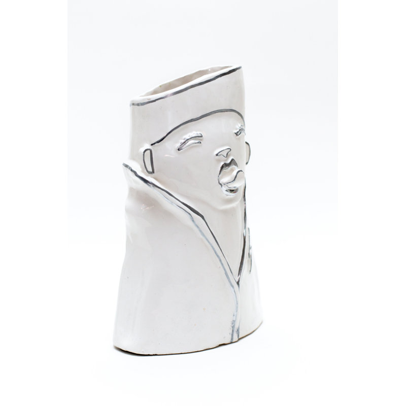 Vase de table en céramique Grace Hazy
