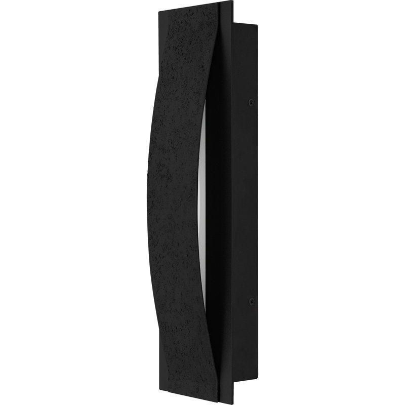 Onyx Integrated LED Earth Black Outdoor Wall Lantern, 18" H x 5.25" W x 3.25" D