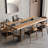 Brown Rectangular Solid Wood Dining Table-55386266