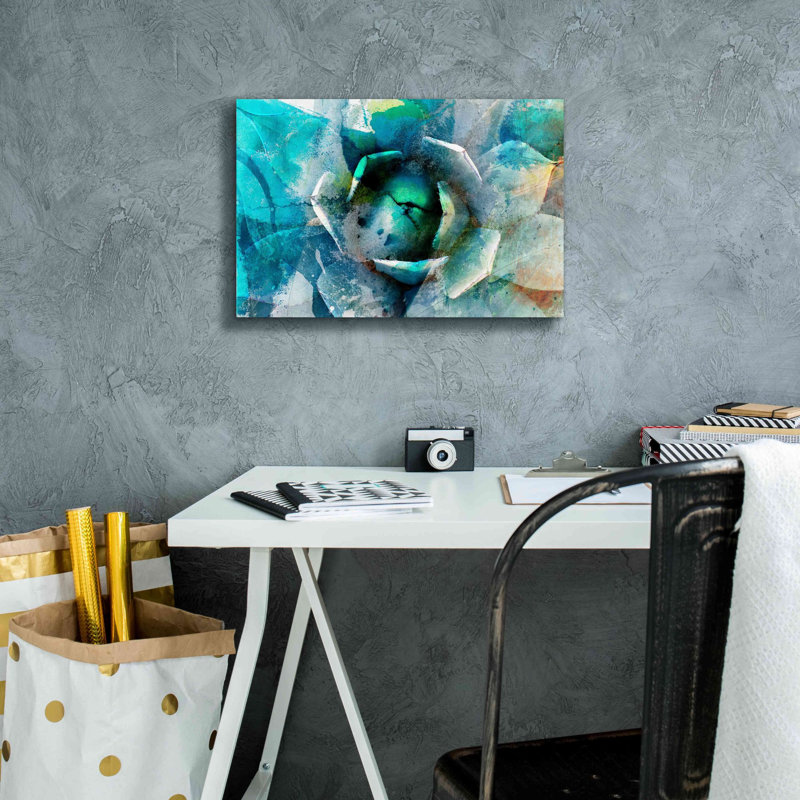 «Agave Abstract I» par Sisa Jasper, art mural sur toile, H 12 po x l 18 po x P 0,75 po