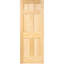 Porte standard coloniale à panneaux en bois massif non fini-23080282
