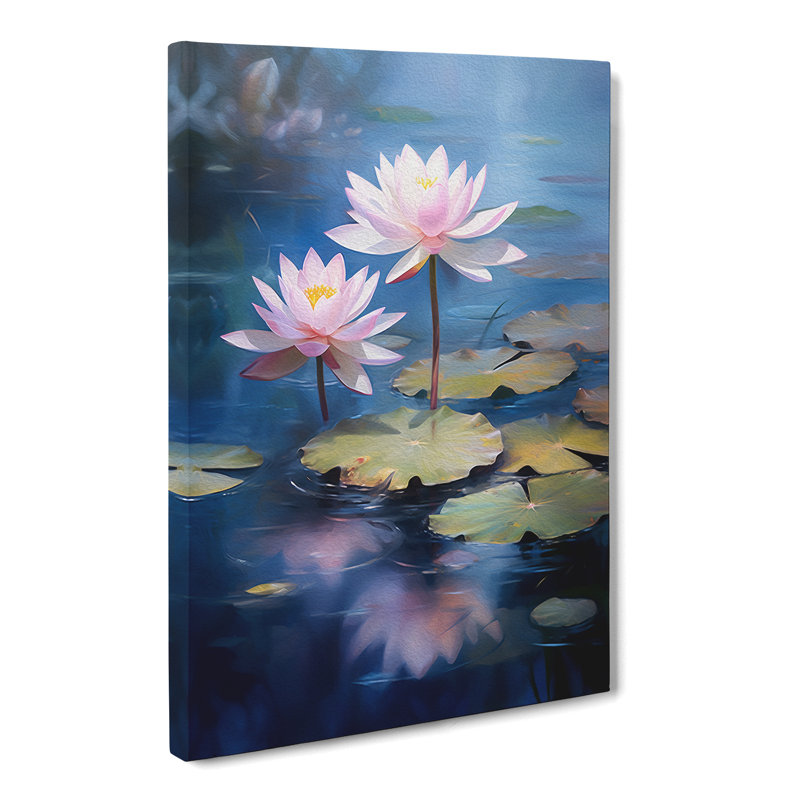 Lotus Flower Romanticism - Wrapped Canvas, 76cm H x 50cm W x 3cm D