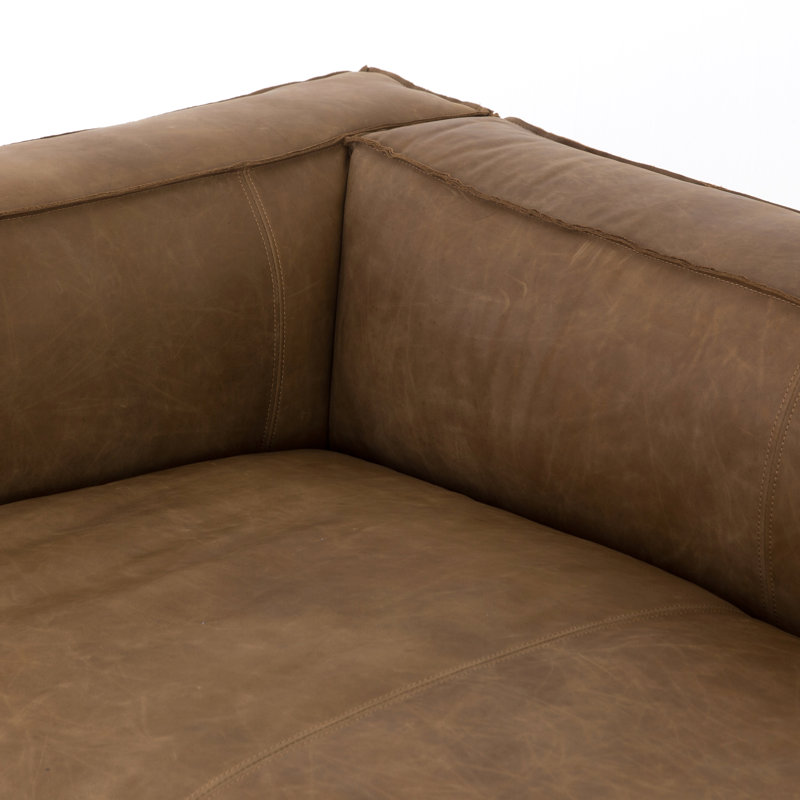 Nolita Sofa, Saiko Natural Top Grain Leather