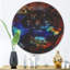 Collage de tigre coloré - horloge murale moderne en bois-63617649
