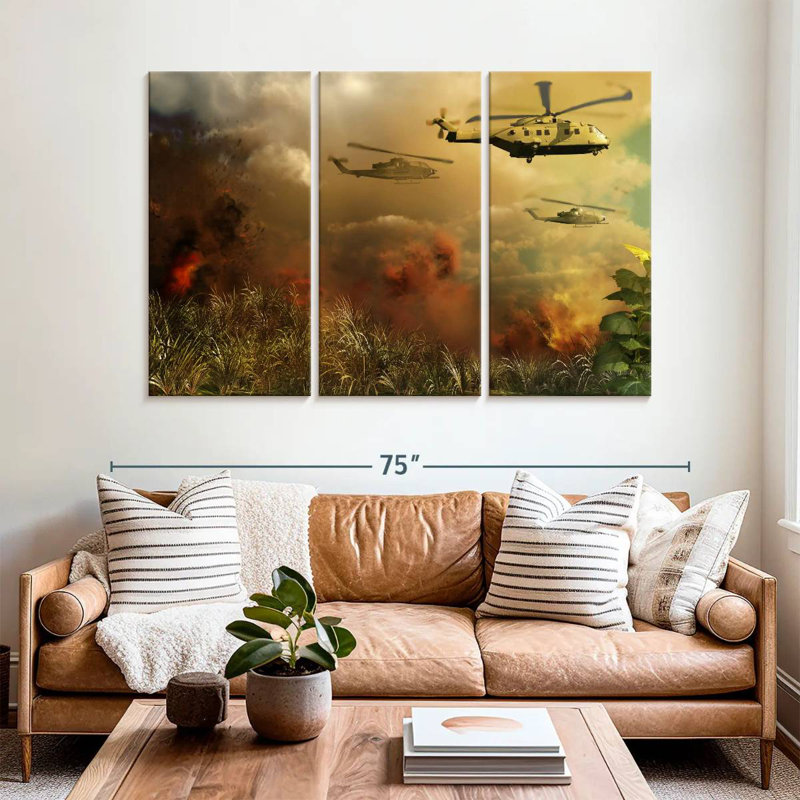 Lelar Helicopter Rescue Fleet, 42" H x 65" W