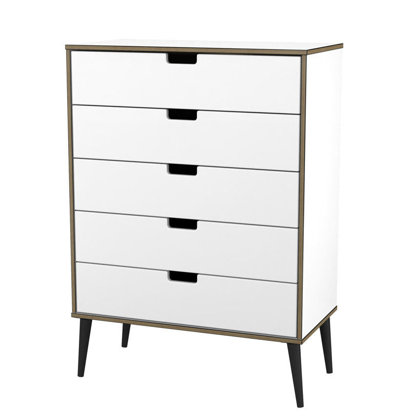 Buldir 77cm W 5 - Drawer Chest of Drawers