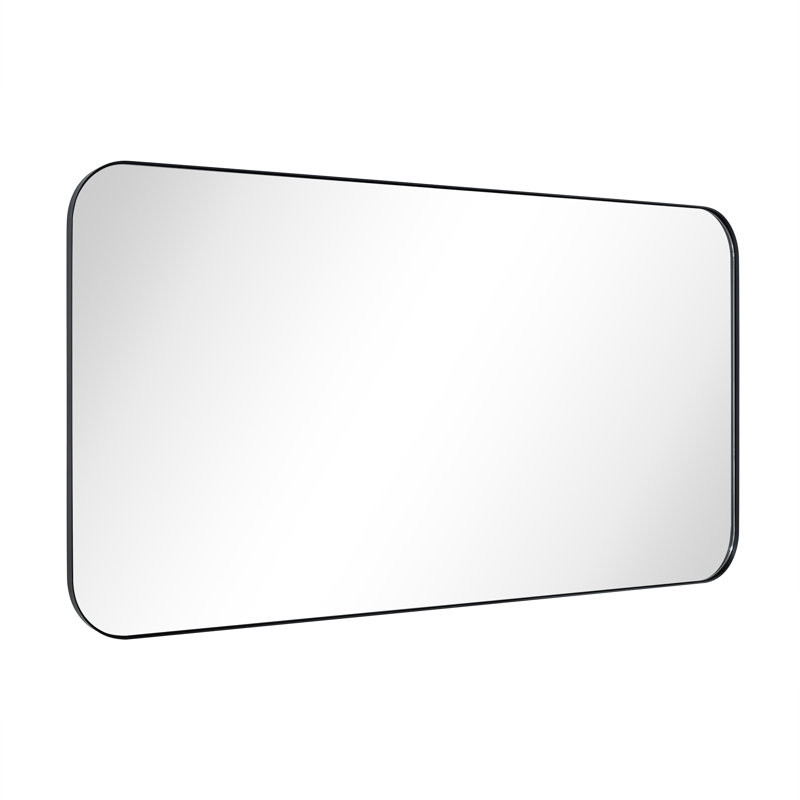 Miroir mural Josilyn, Noir mat, 60 po x 30 po