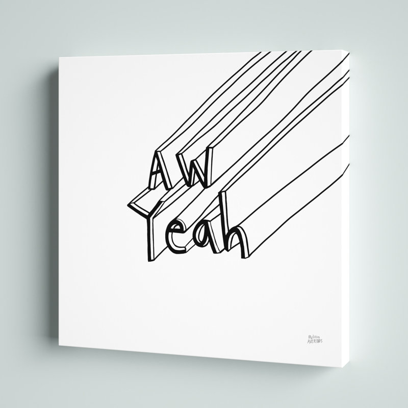 «Cool Sayings II BW» par Melissa Averinos - Art textuel sur toile sans cadre, H 12 po x l 12 po