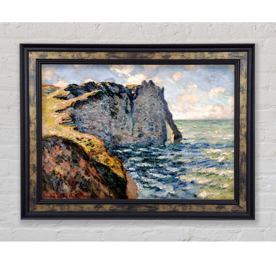 Monet Die Klippe von Aval bei Etretat - Einzelne Bilderrahmen Kunstdrucke