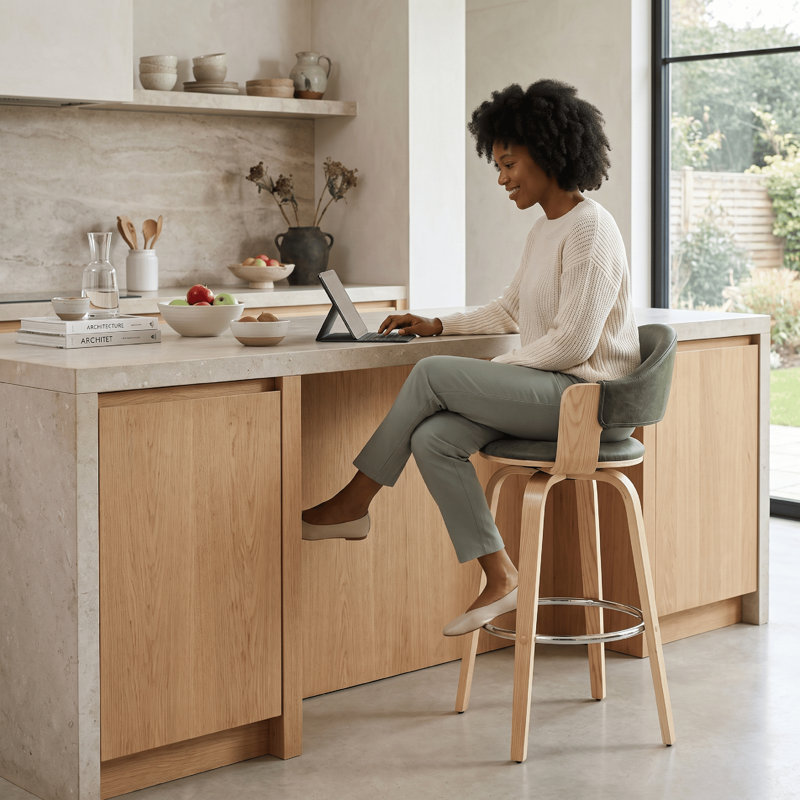 Wessels 40 po Tabouret de bar H, Vert, 40"