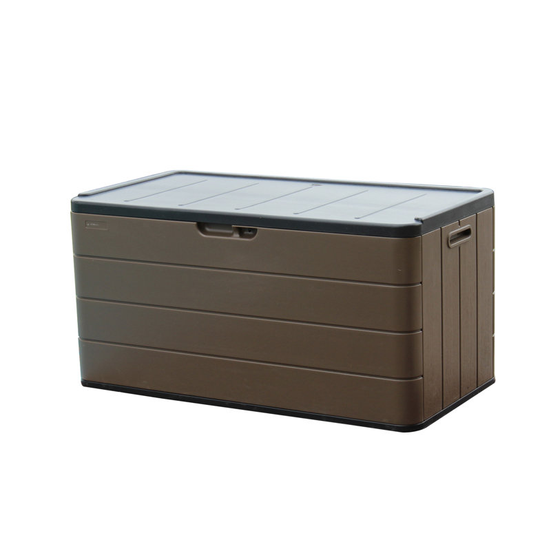 46"L x 24" W x 24"H Heavy-Duty Outdoor Storage Deck Box in Brown