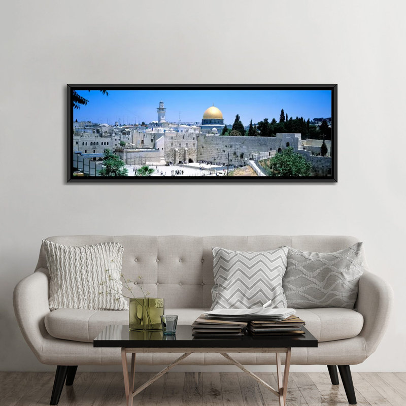 «Jérusalem, Israël» par Panoramic Images - Print, H 24 po x l 72 po x P 1,5 po, Toile tendue