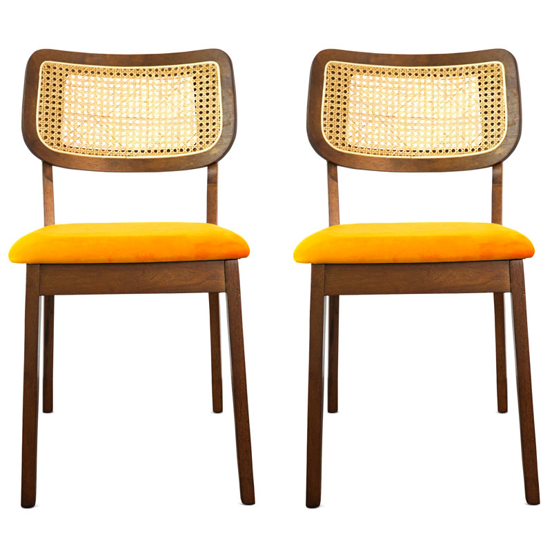 Chaise d'appoint rembourrée Brashears, Orange