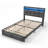 Upholstered Platform Bed With 2 Drawers,Storage Headboard With Charging Station And LED Light-101940057-101940059