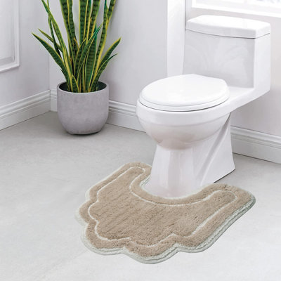 Dobrinka Bath Rug Plush 100% Cotton Mat, Unique Design, Absorbent, Quick Dry