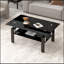 Table basse en verre trempé noir