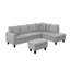 Canapé modulaire en L avec repose-pieds 3 pièces Straton-987632870-987632862