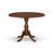 5 Piece Kitchen Table Set for 4 Includes a Round Dining Room Table with Dropleaf and 4 Light Tan Linen Fabric Upholstered Chairs, Mahogany;-515204664-514905033-446782763