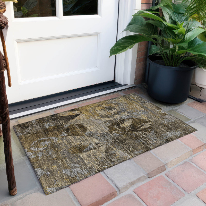 Tapis intérieur / extérieur Beveridge avec envers antidérapant, Rectangle 1 pi 8 po x 2 pi 6 po