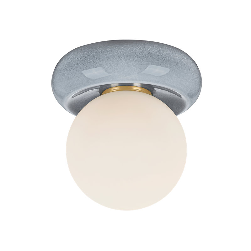 Tyra Flush Mount, Ceramic Frost Crackle