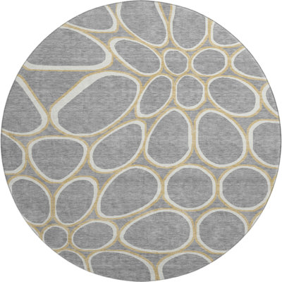 Premium Machine Washable Cossette AMF1041 Circles Rug