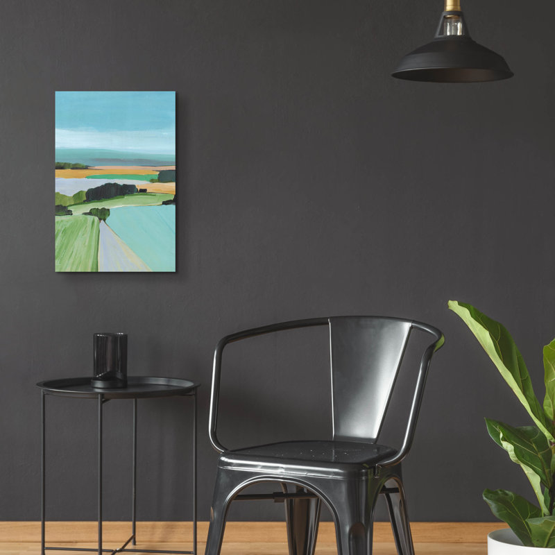«Bright Coloured campagne 3» par Annie Warren, art mural en verre acrylique, H 24 po x l 16 po x P 0,2 po
