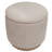 Modern Fabric and Solid Wood Round Storage Ottoman-623271253