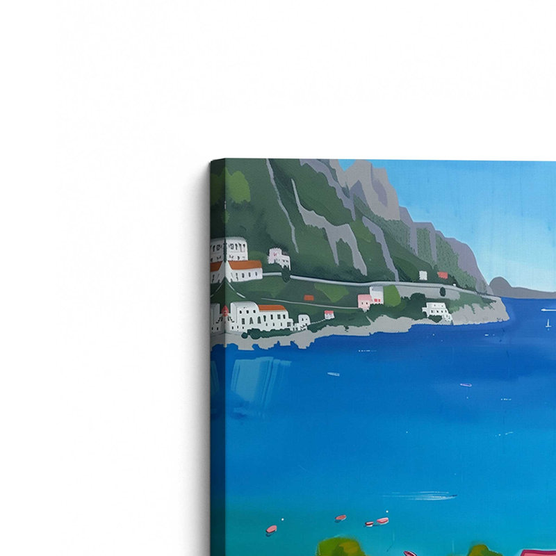 Ensemble de 2 impressions Amalfi Blue Horizon, 32 po x 48 po, Toile tendue