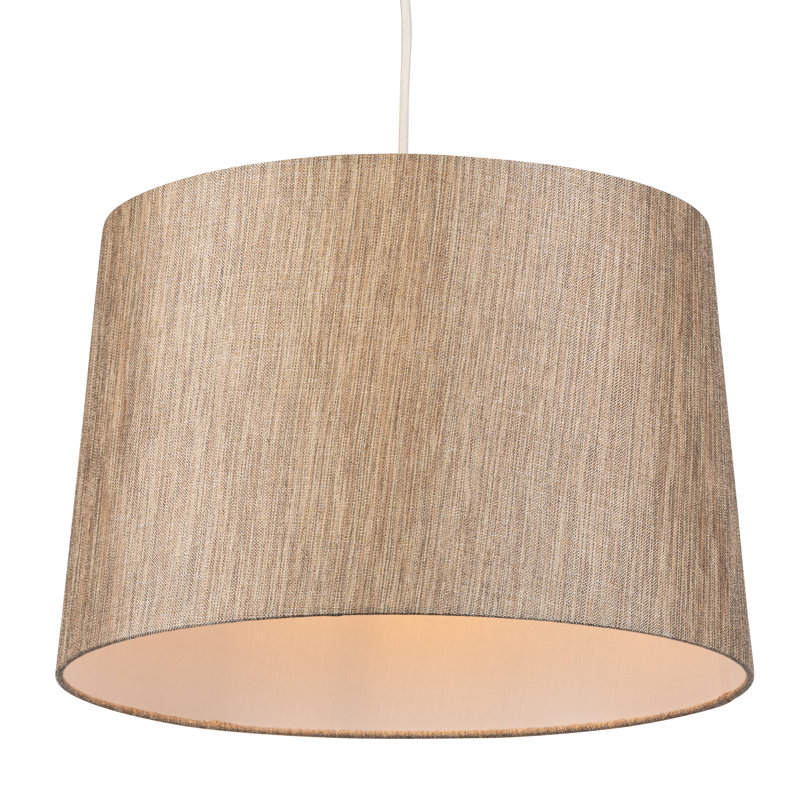 30cm H Polyester Drum Pendant Shade ( Spider ) in Beige