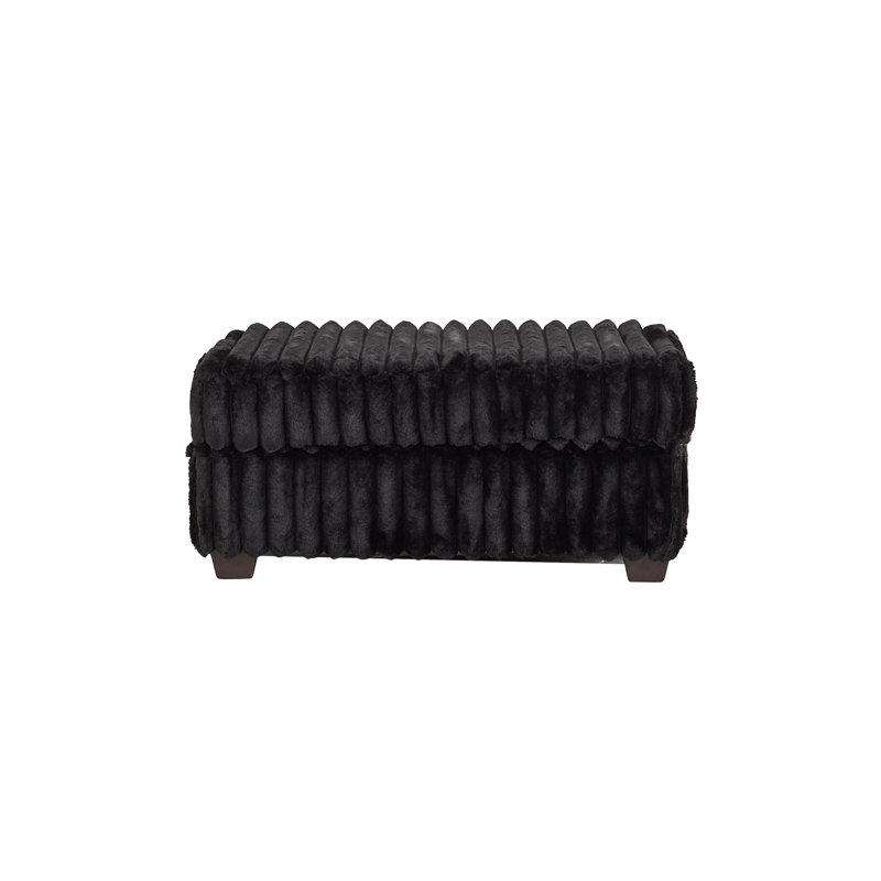 Repose-pieds rectangulaire 38 po, noir Mondo, Noir